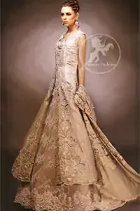Designer-Collection-2016-Fawn-front-open-gown-and-lehnga