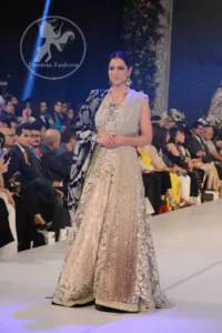 Latest Bridal Wear Ivory White Blouse & Lehenga and Dupatta 2016