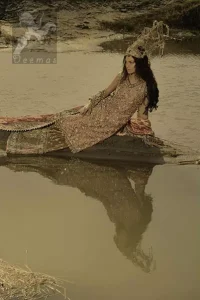 Coral Pink Heavy Embellished Shirt Dupatta