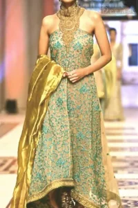 Pakistani Fashion 2017 - Light Brown Back Trail Maxi