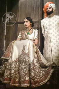 Designer Wear Dress - Off white Bridal Lehenga Choli