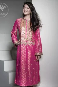 Shocking Pink Long Shirt - Capri Pants