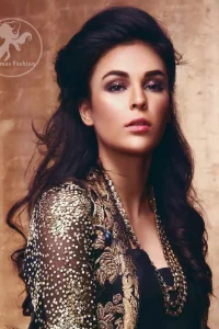 The gown features beautiful and lovely embellishments all over the front.