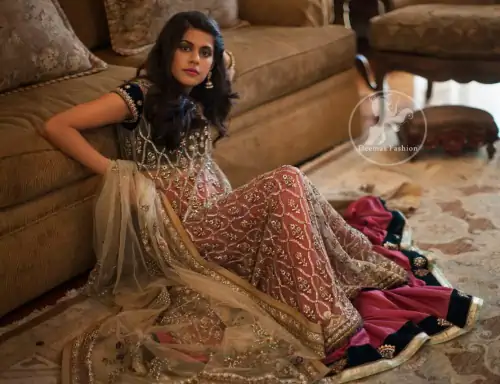 The flared frock features beautiful and fabulous embellishments all over the front and back.