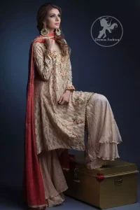 Semi Formal Dresses 2017 - Light Fawn Aline Shirt - Palazzo Pants