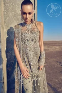 Shuttle Gray Shirt Heathered Gray Trousers.