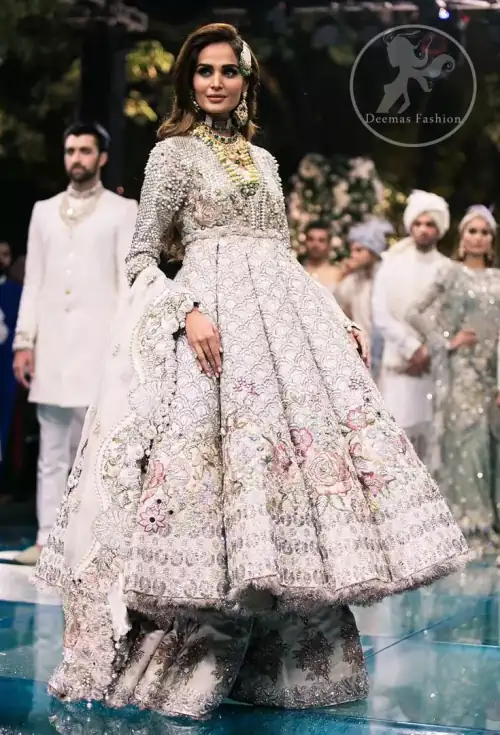 Almond Frock Embroidered Palazzo