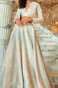 Green Spring White Sharara Ivory Blouse