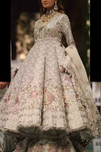 Almond Frock Embroidered Palazzo