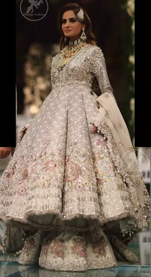 Almond Frock Embroidered Palazzo