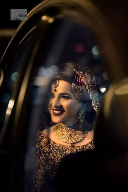 Pakistani Reception Wear - Maroon Shirt – Rust and Maroon Lehenga. You are all set to make a lasting impact