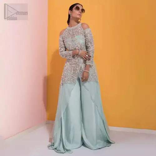 A fashion forward style statement that is contemporary yet chic. This handcrafted remarkable ensemble includes art deco design elements. Unique