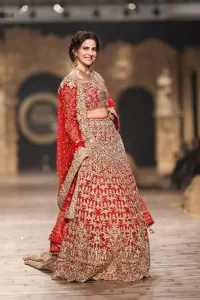 Red Lehenga Blouse – Dupatta