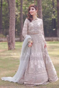 Tea Rose Lehenga Dupatta – Pastel Green Dupatta