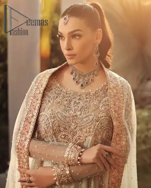 Unveiling your inner happiness is what it's all about your outfit. Just seep royalty in the texture and layers of