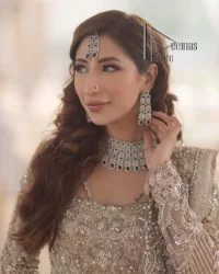 Start your new life by wearing DeemasFashion. Make your moment more memorable with light fawn heavy maxi nikah wear which is laboriously hand-rendered with silver and the same colour embroidery that enhances tilla, dabka, kora and crystal. The boat shape neckline and full sleeves of this maxi also add memorable beauty to your Qabool Hai moment. The maxi of this nikah wear is systemized with a dupatta in the same colour which is ornamented with four-sided borders and sequins sprayed all over to enhance the attractiveness of the nikah wear.