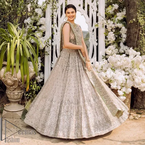 Go with tea rose on your Big day. DeemasFashion presents tea rose nikah wear to fulfil your dreamy look. The