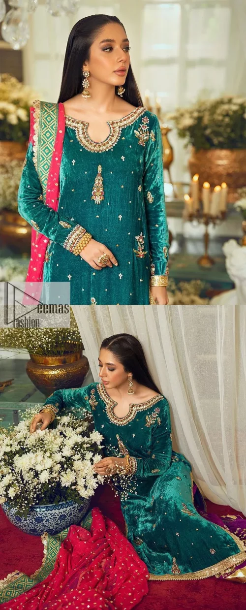 Brighten up your day with this beautiful ensemble. This long shirt style in a teal green colour is a perfect