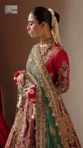 Multiple Colour Maxi – Sky Blue Lehenga n Green Dupatta - Image 4