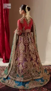 Multiple Colour Maxi – Sky Blue Lehenga n Green Dupatta - Image 5