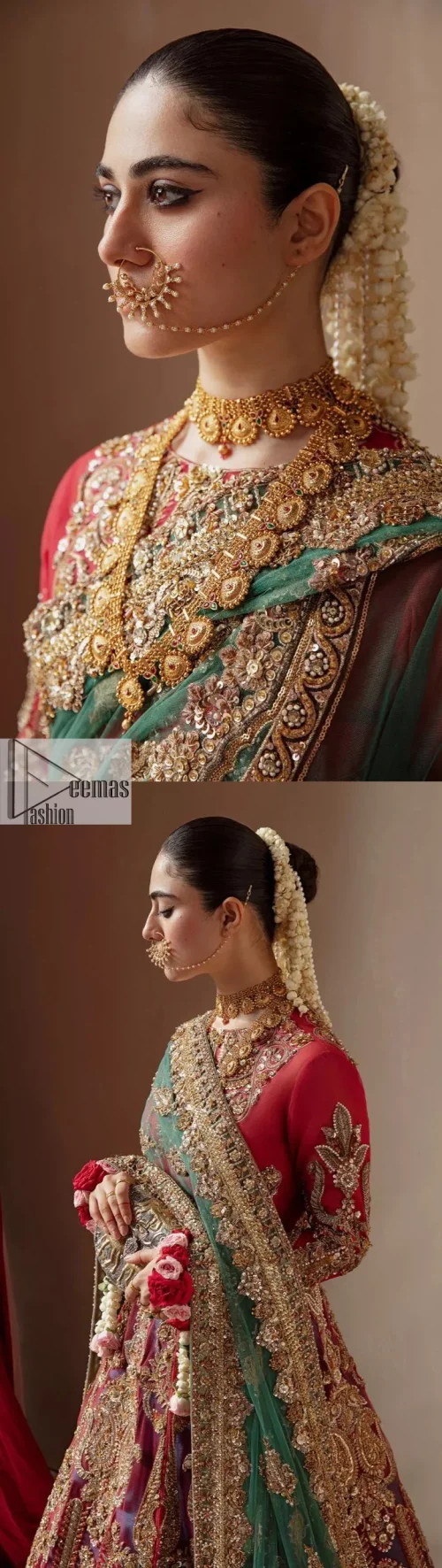 Multiple Colour Maxi – Sky Blue Lehenga n Green Dupatta