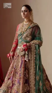 Multiple Colour Maxi – Sky Blue Lehenga n Green Dupatta - Image 8