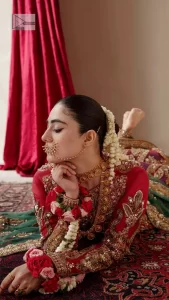 Colours, like features, follow the changes in the event. A magical ethereal multiple-colour maxi is delicately embellished with a shimmering gold sequin, pearls, kora, dabka, Kundan, Zardozi and sparkling stones. The following maxi has exquisitely embroidered panels that come together to create a spectacular heritage with a fully composed bodice. The following colourful maxi has a round neckline to make this outfit amazing. It is paired up with a lehenga having an embellished border completing the stunning look. Finish this article with a green dupatta framed with four-sided borders and floral motifs all over to fulfil an elegant dream.