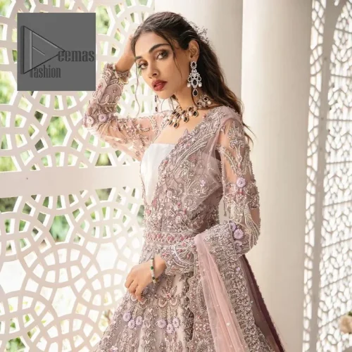 Deemas Fashion tea pink dress is an assortment of celebrations and rituals where luxury plays a significant role. This fully embellished