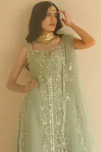 Sage Long Shirt Gharara n Dupatta