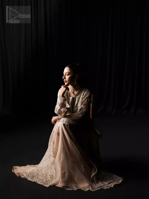 Grace finds its softest expression when the Pale Pink Front Open Jacket Lehenga glows with the gentleness of first light.