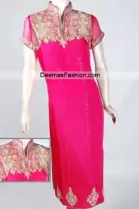 Latest Pakistani Party Wear - Shocking Pink Dress
