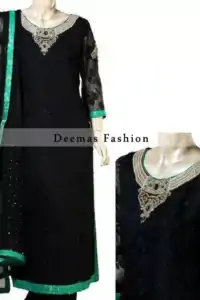 Black Casual Wear Kameez Trouser