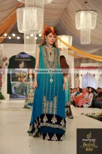 Double Tone Aline Back Trail Frock Lehnga