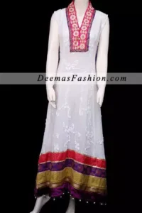Elegant White Aline Casual Wear Dress