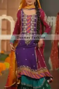 Multiple Color Mehndi Wear Bridal Dress