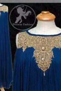 Royal Blue Large Flair Party Wear Gown