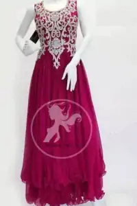 Shocking Pink Double Layer Frock