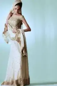 Traditional Pakistani Fashion - White Lehnga