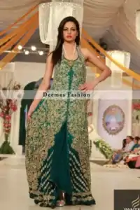Bottle Green Heavy Bridal Dress