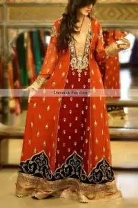 Deep Red Rust Heavy Formal Gown