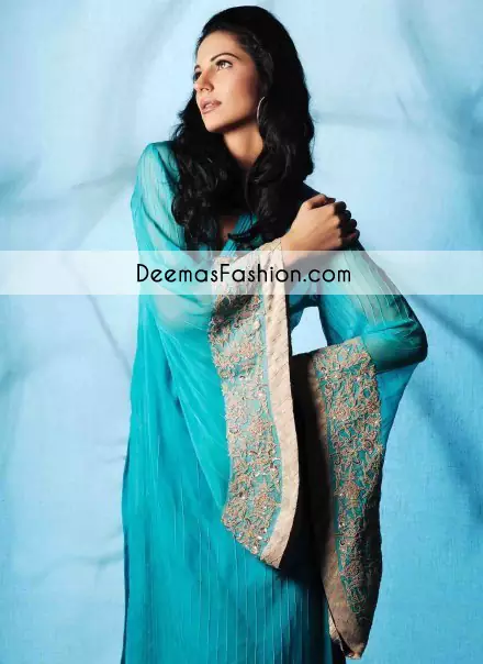 Ferozi Party Wear Formal Dress