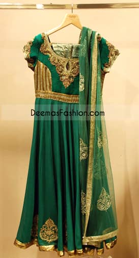 green frock designs