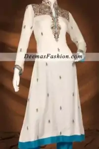 Off White Ferozi Aline Shirt Churidar