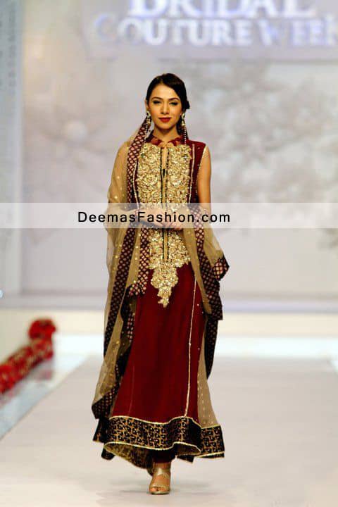 Party Wear Dress Maroon Golden A Line Dress Wedding Dresses 2020
