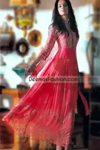 Latest Pakistani Fashion Pink Pishwas